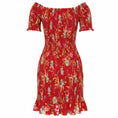 Load image into Gallery viewer, Zimmermann Red Washed Iris Corsair Shirred Flutter Mini Dress