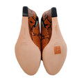 Load image into Gallery viewer, Celine Rust Python Peep Toe Wedges