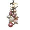 Load image into Gallery viewer, Chanel Pink / Ecru Cc Logo Seashell Pendant Crystal Embellished Imitation Pearl Long Necklace