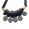 Load image into Gallery viewer, Marni Black Crystal Embellished Spherical Ball Pendant Statement Necklace