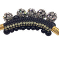 Load image into Gallery viewer, Marni Black Crystal Embellished Spherical Ball Pendant Statement Necklace