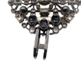 Load image into Gallery viewer, Chanel Gunmetal 2017 Crystal Embellished CC Logo Triple Strand Pearl Necklace