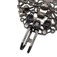 Load image into Gallery viewer, Chanel Gunmetal 2017 Crystal Embellished CC Logo Triple Strand Pearl Necklace