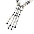 Load image into Gallery viewer, Chanel Pearl And Navy Crystals 2019 Necklace