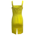 Load image into Gallery viewer, Chanel Yellow Sleeveless Square Neck Silk Crepe Cocktail Dress