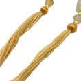 Load image into Gallery viewer, Chanel Vintage 1999 Yellow Resin Stone and Gold CC Logo Charm Tassel Detail Belt