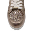 Load image into Gallery viewer, Jimmy Choo Bronze Metallic Miami Coarse Glitter Lace-Up Low Top Leather Sneakers in Ballet Pink
