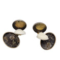Load image into Gallery viewer, Green Semi-Precious Stone and Sterling Silver Clip-On Drop Earrings