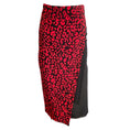 Load image into Gallery viewer, N°21 Red/Black Leopard Print Lace Slit Skirt
