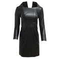 Load image into Gallery viewer, Chanel Black Long Sleeved Lambskin Leather Dress