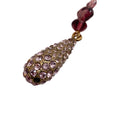 Load image into Gallery viewer, Chanel Purple / Gold Glass and Crystal Long Dangle Earrings