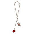 Load image into Gallery viewer, Chanel Gold / Red / Pearl 2005C Shell Charm Necklace