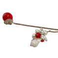 Load image into Gallery viewer, Chanel Gold / Red / Pearl 2005C Shell Charm Necklace