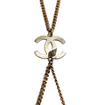 Load image into Gallery viewer, Chanel Gold / Red / Pearl 2005C Shell Charm Necklace
