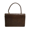 Load image into Gallery viewer, Hermès 1955 Dark Brown Ostrich Leather Satchel