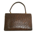 Load image into Gallery viewer, Hermès 1955 Dark Brown Ostrich Leather Satchel