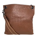 Load image into Gallery viewer, Bottega Veneta Messenger Intrecciato Flat Brown Leather Cross Body Bag
