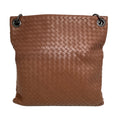 Load image into Gallery viewer, Bottega Veneta Messenger Intrecciato Flat Brown Leather Cross Body Bag