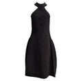 Load image into Gallery viewer, Brandon Maxwell Black Jacquard Halter Cocktail Dress