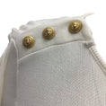 Load image into Gallery viewer, Balmain Ivory / Gold Buttoned Ruffled Long Sleeved Knit Blouse