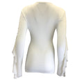 Load image into Gallery viewer, Balmain Ivory / Gold Buttoned Ruffled Long Sleeved Knit Blouse

