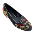 Load image into Gallery viewer, Dolce & Gabbana Grey Flannel Velvet Floral with Key Flats