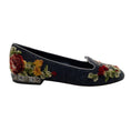 Load image into Gallery viewer, Dolce & Gabbana Grey Flannel Velvet Floral with Key Flats