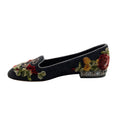 Load image into Gallery viewer, Dolce & Gabbana Grey Flannel Velvet Floral with Key Flats
