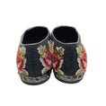 Load image into Gallery viewer, Dolce & Gabbana Grey Flannel Velvet Floral with Key Flats