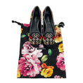 Load image into Gallery viewer, Dolce & Gabbana Grey Flannel Velvet Floral with Key Flats