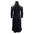 Load image into Gallery viewer, Christopher Kane Navy Blue Cold Shoulder Crystal Embellished Cocktail Dress