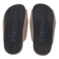 Load image into Gallery viewer, Balenciaga Puffy Knotted Smooth Nappa Leather Slide Sandals in Mink Grey
