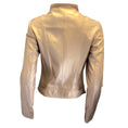 Load image into Gallery viewer, Valentino Light Gold Metallic Vintage Lambskin Leather Jacket