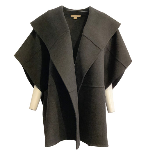 Michael Kors Collection Charcoal Wool Cape 