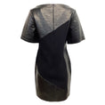 Load image into Gallery viewer, Roksanda Ilincic Black Patent Sleeved Crinkle Work/Office Dress