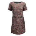 Load image into Gallery viewer, Dolce & Gabbana Burgundy / Grey Jacquard with Belt Cocktail Dress