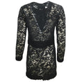 Load image into Gallery viewer, Gucci Black / Gold GG Logo Button Long Sleeved Lace Knit Cocktail Dress
