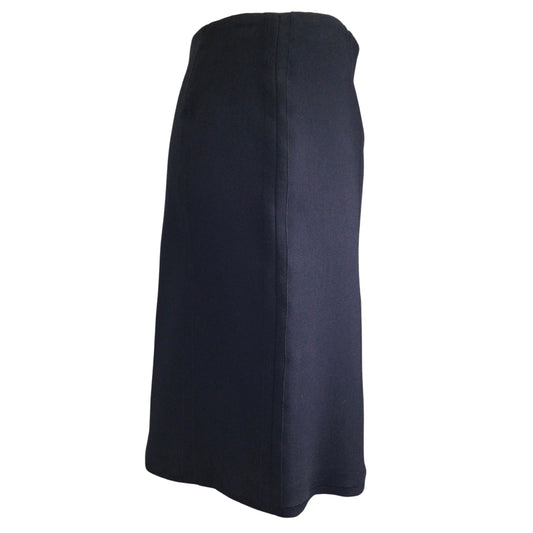 Giambattista Valli Black Lace Trimmed Crepe Skirt