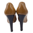 Load image into Gallery viewer, Miu Miu Tan / Black Patent Leather Open Toe High Heeled Pumps

