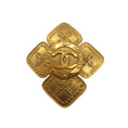 Load image into Gallery viewer, Chanel Gold Vintage Hammered Cc Paris Brooch

