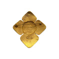 Load image into Gallery viewer, Chanel Gold Vintage Hammered Cc Paris Brooch

