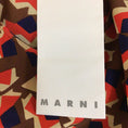 Load image into Gallery viewer, Marni Red / Blue Multi Metropolis Print Sleeveless Silk Crepe Midi Dress
