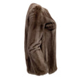 Load image into Gallery viewer, Pologeorgis Grey / Taupe Shirred Mink Coat