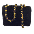 Load image into Gallery viewer, Chanel Black Vintage 80's Quilted Velvet Mini Flap Bag