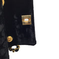 Load image into Gallery viewer, Chanel Black Vintage 80's Quilted Velvet Mini Flap Bag