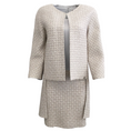 Load image into Gallery viewer, Chanel Grey Silk and Tweed Dress with Jacket