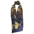 Load image into Gallery viewer, Hermes Navy Blue / Black Multi Clic Clac a Pois Silk Le Maxi Twilly Scarf
