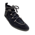 Load image into Gallery viewer, Balenciaga Black Suede Lace Up Moccasin Booties