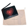 Load image into Gallery viewer, Christopher Kane Black Red Wristlet with Iridescent Heart