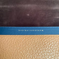 Load image into Gallery viewer, Victoria Beckham Navy Blue / Brown Leather Half Moon Shoulder Bag